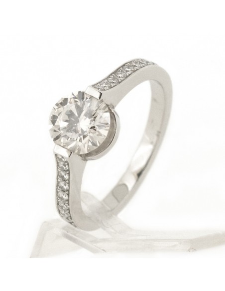 Solitaire or et diamants Dôme Solitaire or et diamants Dôme