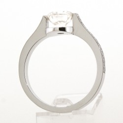 Solitaire or et diamants Dôme 2