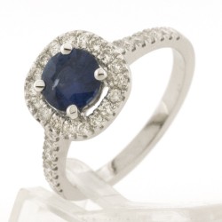 Bague or, saphir et diamants Joy.