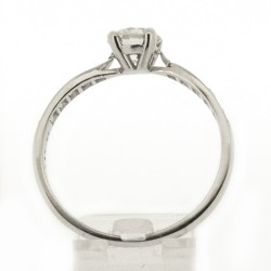 Solitaire or et diamants Lauren. Diamant de 0,60 ct avec pavage sur les côtés - or 18 carats. 2