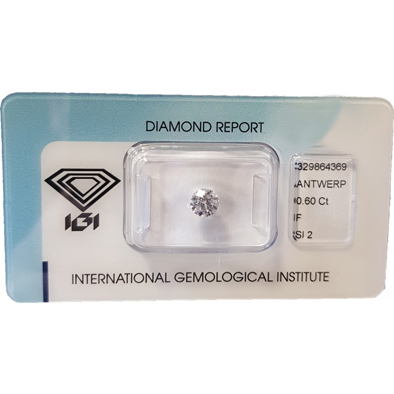 Diamant Rond 0,60ct F - SI2