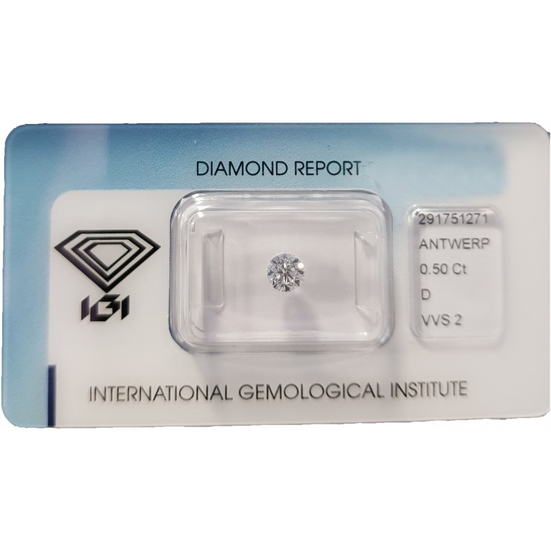 Diamant Rond 0,50ct D - VVS2