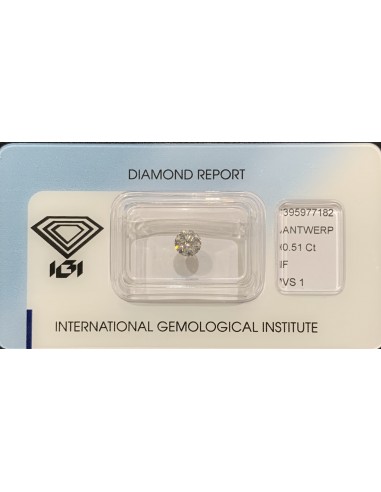 Diamant Rond 0,51ct F - VS1