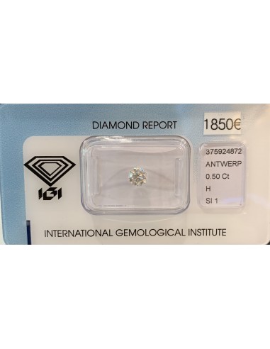 Diamant Rond 0,50ct H - SI1