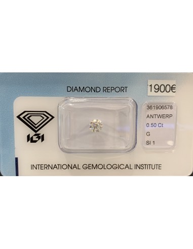 Diamant Rond 0,50ct G - SI1