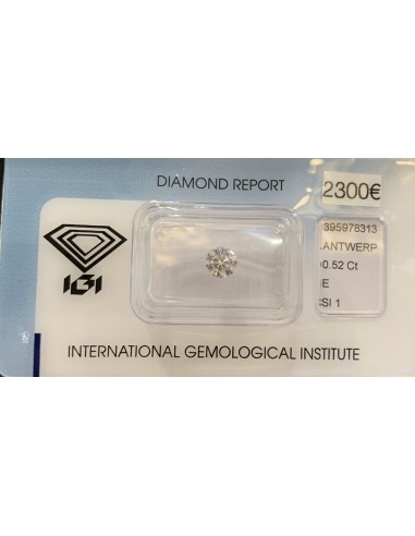 Diamant Rond 0,52ct E - SI1