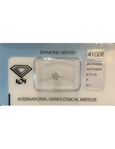 Diamant Rond 0,71ct F - SI1