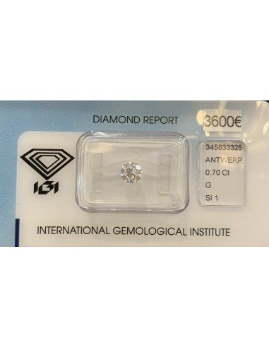 Diamant Rond 0,70ct G - SI1