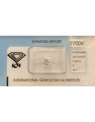 Diamant Rond 0,90ct F - SI1