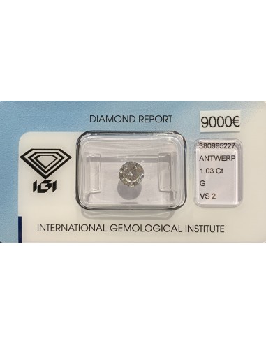 Diamant Rond 1,03ct G - VS2