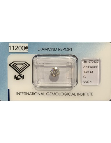 Diamant Rond 1,03ct G - VVS1