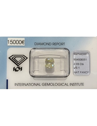 Diamant Emeraude 2,03ct Fancy - VS1