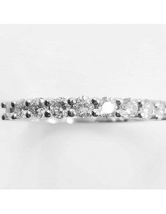 Alliance or et diamant Bouquet. Demi tour de 9 diamants - or 18 carats 2