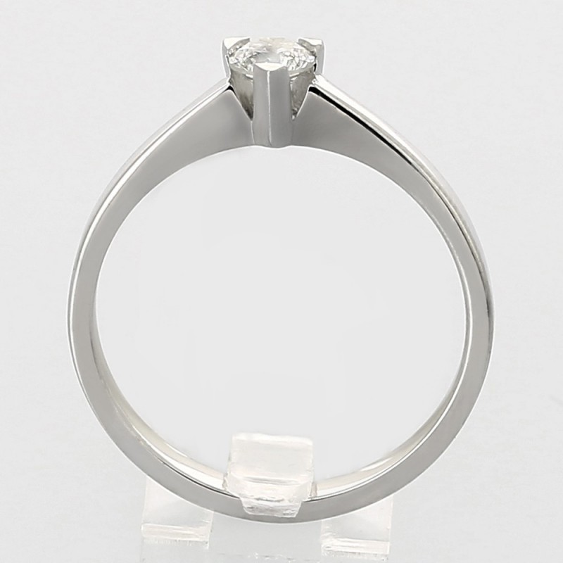 Solitaire or et diamant Denise , 1 diamant serti  sur un chaton 3 griffes - or 18 carats