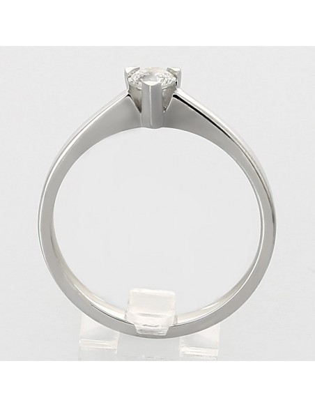 Solitaire or et diamant Denise , 1 diamant serti  sur un chaton 3 griffes - or 18 carats