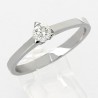 Solitaire or et diamant Denise , 1 diamant serti  sur un chaton 3 griffes - or 18 carats