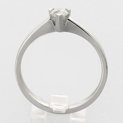 Solitaire or et diamant Denise , 1 diamant serti  sur un chaton 3 griffes - or 18 carats 2