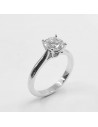 Solitaire or et diamant Duchesse 1ct. Diamant rond (brillant) de 1 carat serti sur chaton 4 griffes - or 18 carats