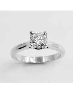 Solitaire or et diamant Duchesse 0,40ct. Modèle avec un diamant rond (brillant) de 0,40 ct - or 18 carats