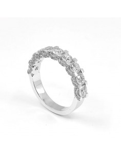 Alliance or et diamants Preciosa. Côtés sertis - or 18 carats