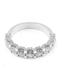 Alliance or et diamants Preciosa. Côtés sertis - or 18 carats 2