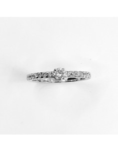 Solitaire or et diamants Luna 2