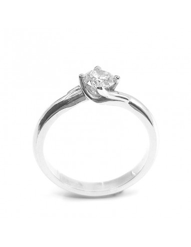 Solitaire or et diamant tourbillon, 1 diamant de 0,29 ct  serti sur chaton 4 griffes - or 18 carats