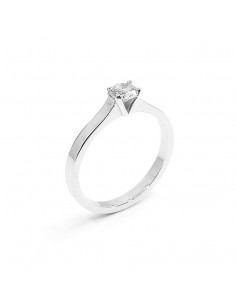 Solitaire diamant Victoria. 0,10 ct - or 18 carats