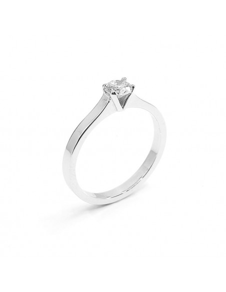 Solitaire diamant Victoria. 0,10 ct - or 18 carats