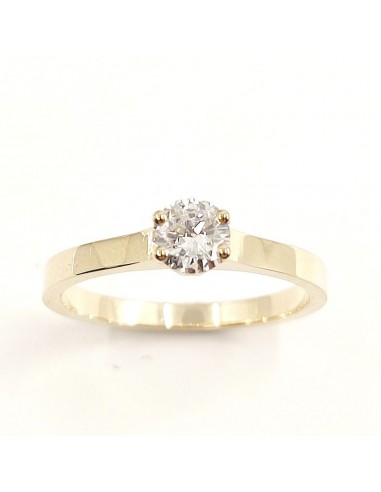 Solitaire diamant Victoria. 0,10 ct - or 18 carats