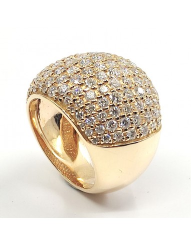 Bague or et diamants Boule. Pavée de 139 diamants - or 18 carats