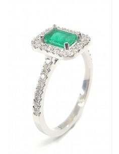Bague émeraude et diamants... 2