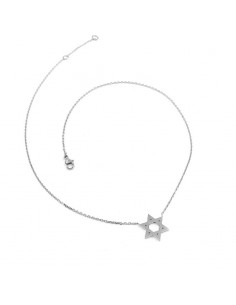 Collier avec pendentif Maguen David tout or - or 18 carats 2