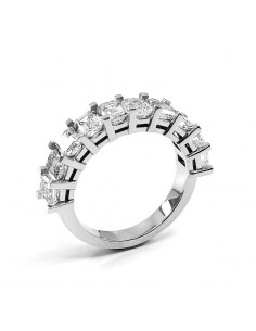 Alliance diamants Athenaïs avec diamants taille émeraude - or 18 carats.