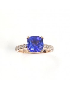 Bague diamants Tanzanite 2