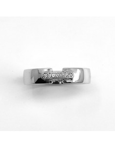 Bague or et diamants Lien. Lien serti grains diamants 0,04 carat - or 18 carats 2