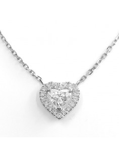 Collier diamants Coeur