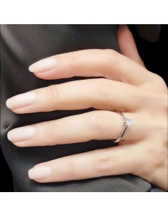 Solitaire or et diamant Flore 2