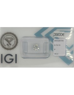 Diamant Rond 0,74 ct FVS2