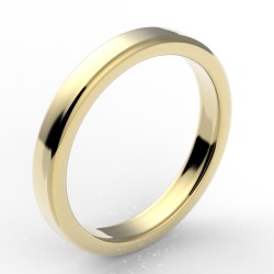 Alliance carré bords arrondis 3 mm - or 18 carats 2