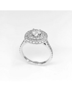Bague diamants double Halo