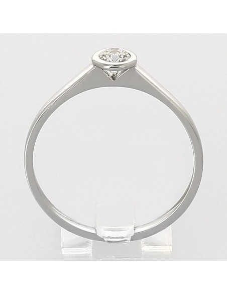 Solitaire or et diamant Adèle. Serti d'un diamant en serti clos - or 18 carats