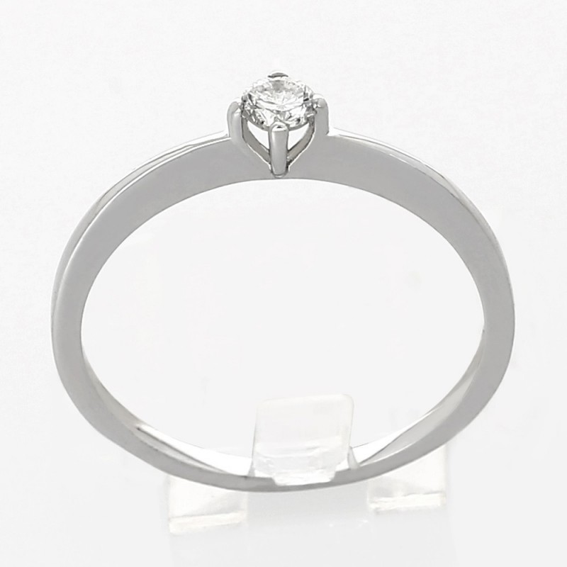 Solitaire or et diamant Nadia. Un diamant serti sur chaton 4 griffes - or 18 carats