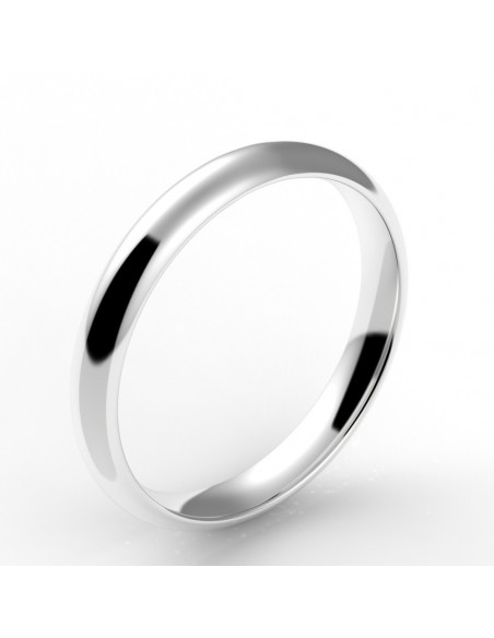Alliance demi jonc 3 mm - or 18 carats