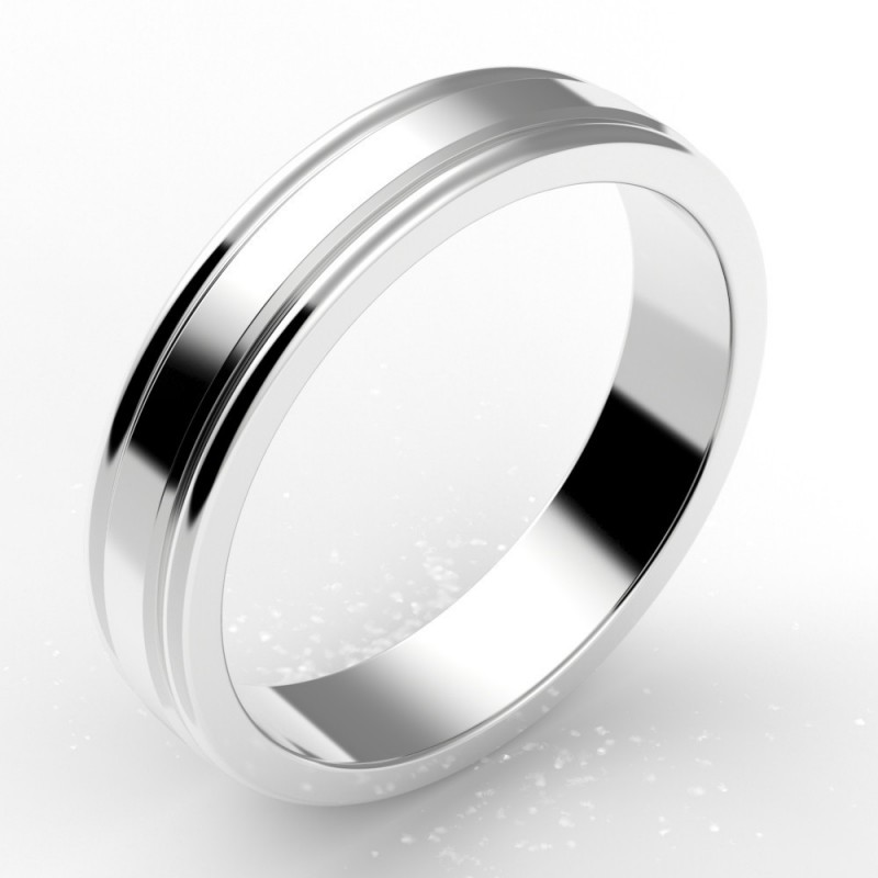 Alliance godron homme or 18 carats 4,5 mm Alliance godron homme or 18 carats 4,5 mm