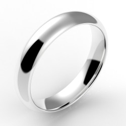 Alliance homme demi jonc 4,5 mm - or 18 carats