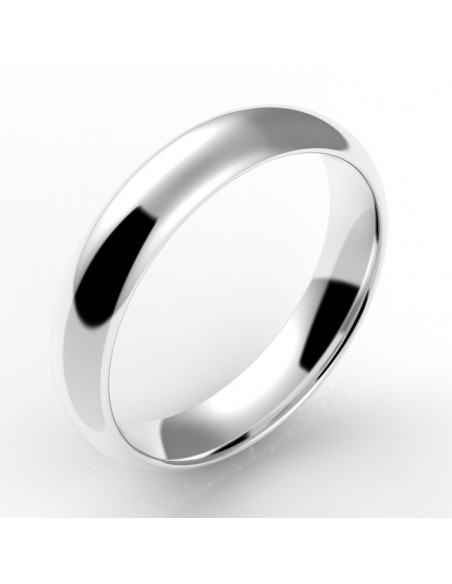 Alliance homme demi jonc 4,5 mm - or 18 carats Alliance homme demi jonc 4,5 mm - or 18 carats