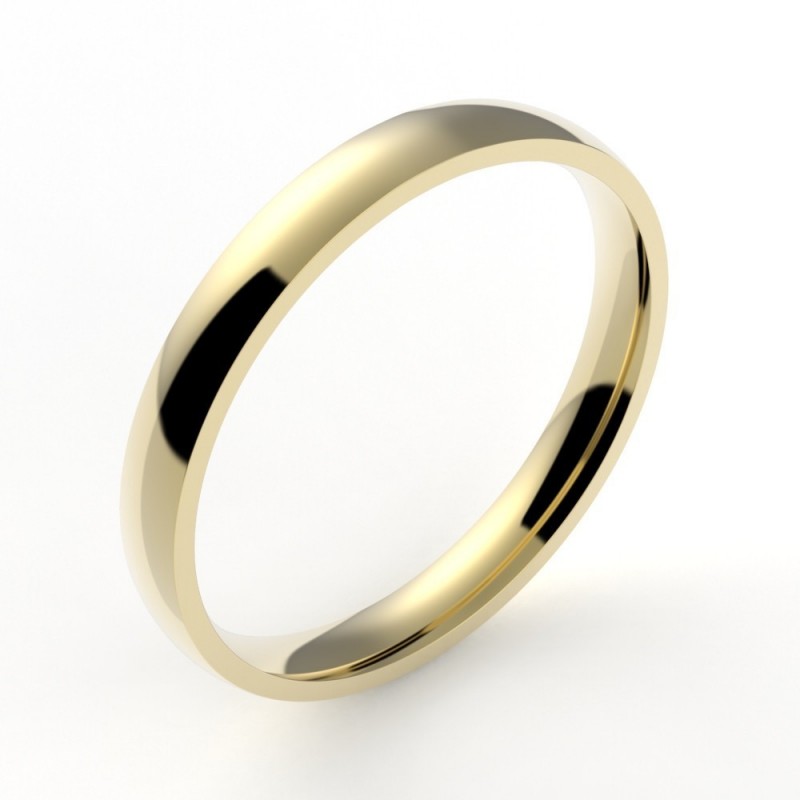 Alliance or femme Ruban 2 - or 18 carats - 2,5 mm