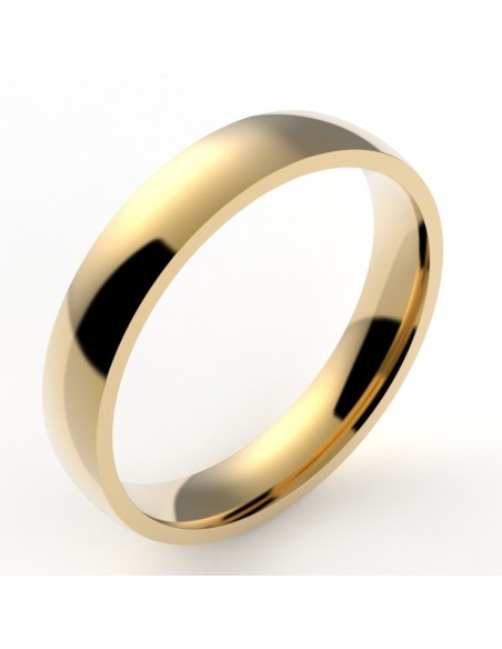 Alliance homme Ruban 4 - or 18 carats - 4 mm