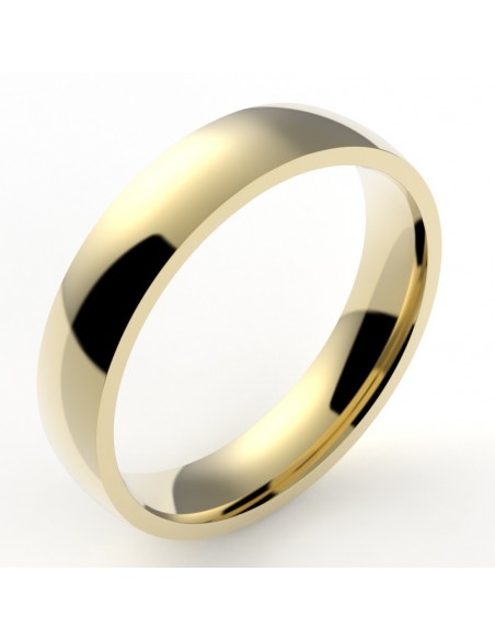 Alliance homme ruban  4,5 - or 18 carats - 4,5 mm